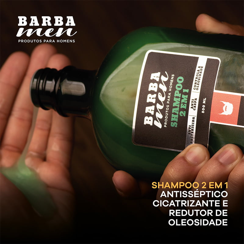 Shampoo Condicionador Anti Caspa para Barba - Barba Men - 500ml